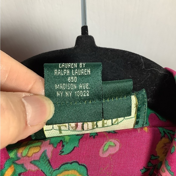 Lauren Ralph Lauren silk floral button up blouse - Picture 13 of 14